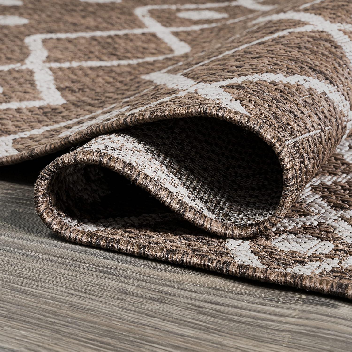 image:imageJONATHAN Y Tribal Bohemian Indoor Outdoor Area Rug 3X5 BrownBeige Nokat for Backyard Patio Porch EasyCleaning High Traffic PetFriendly NonShedding SMB131B3BrownBeige