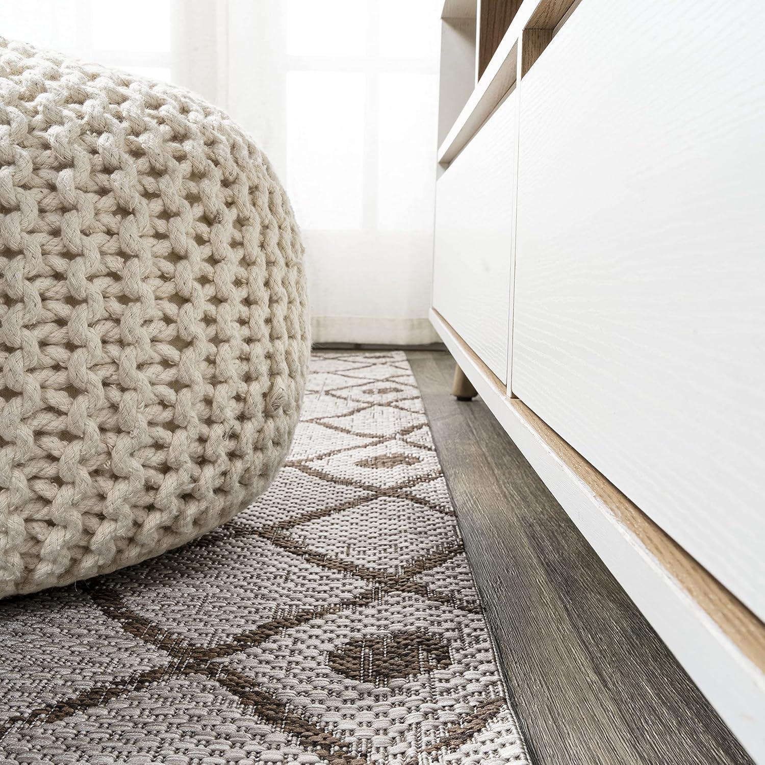 image:imageJONATHAN Y Tribal Bohemian Indoor Outdoor Area Rug 3X5 BrownBeige Nokat for Backyard Patio Porch EasyCleaning High Traffic PetFriendly NonShedding SMB131B3BeigeBrown