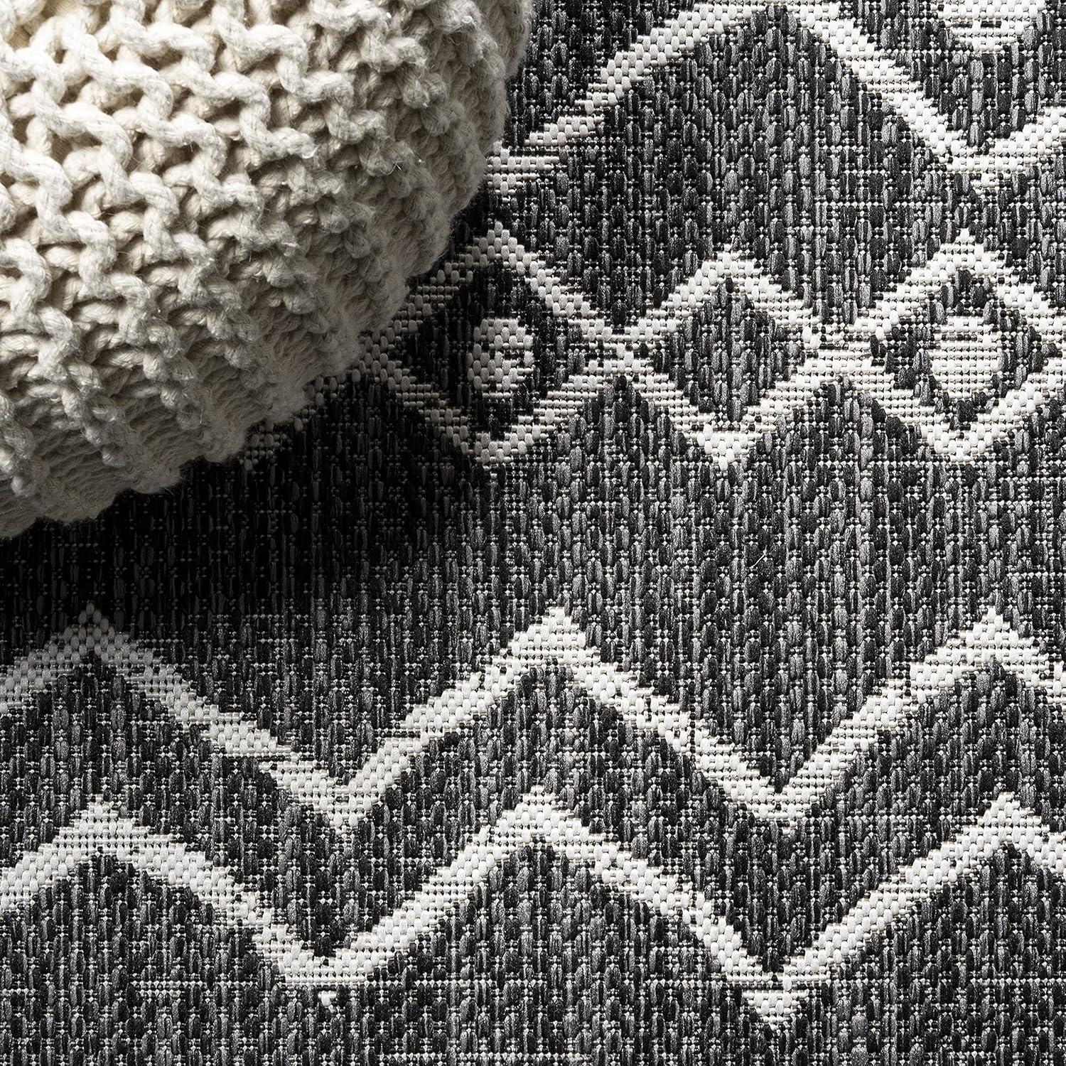 image:imageJONATHAN Y Tribal Bohemian Indoor Outdoor Area Rug 3X5 BrownBeige Nokat for Backyard Patio Porch EasyCleaning High Traffic PetFriendly NonShedding SMB131B3BlackIvory