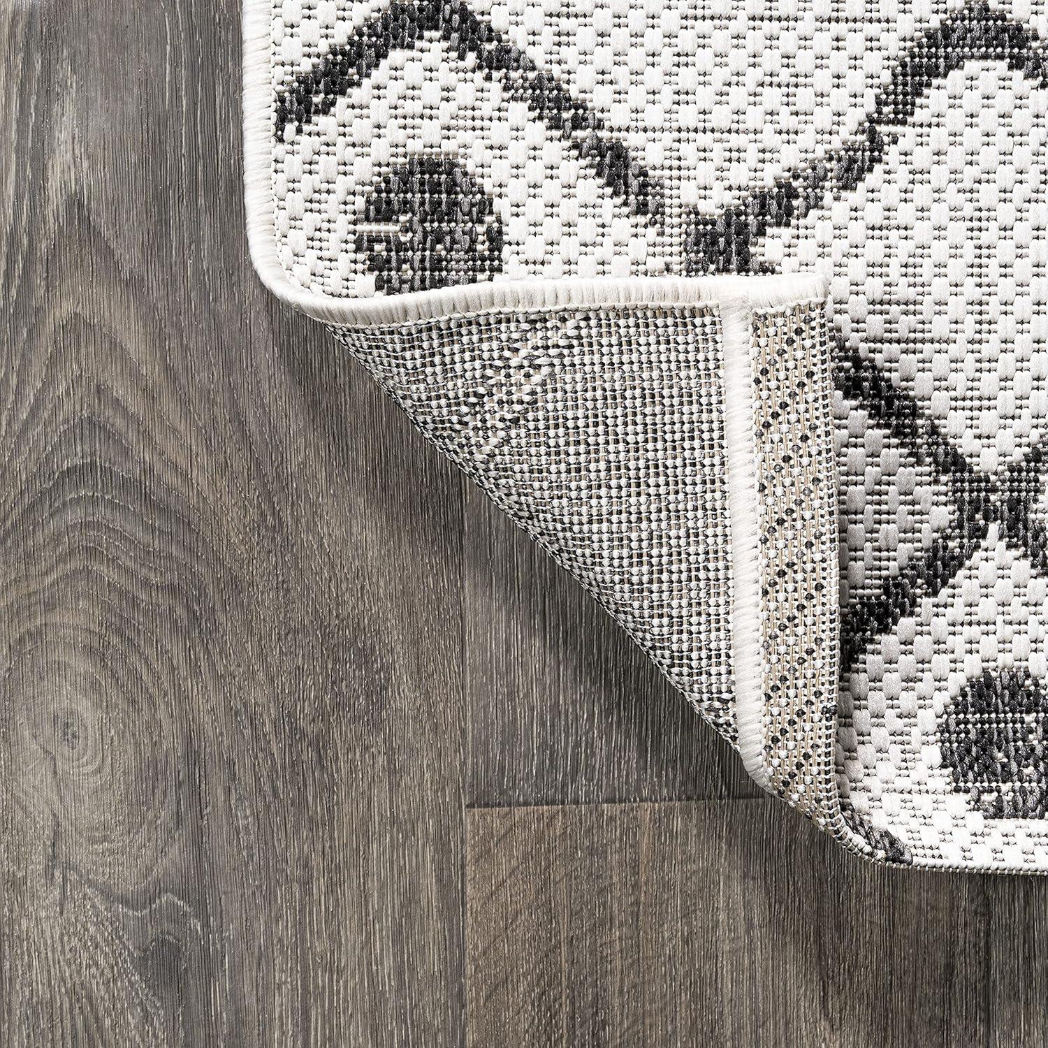 image:imageJONATHAN Y Tribal Bohemian Indoor Outdoor Area Rug 3X5 BrownBeige Nokat for Backyard Patio Porch EasyCleaning High Traffic PetFriendly NonShedding SMB131B3IvoryBlack