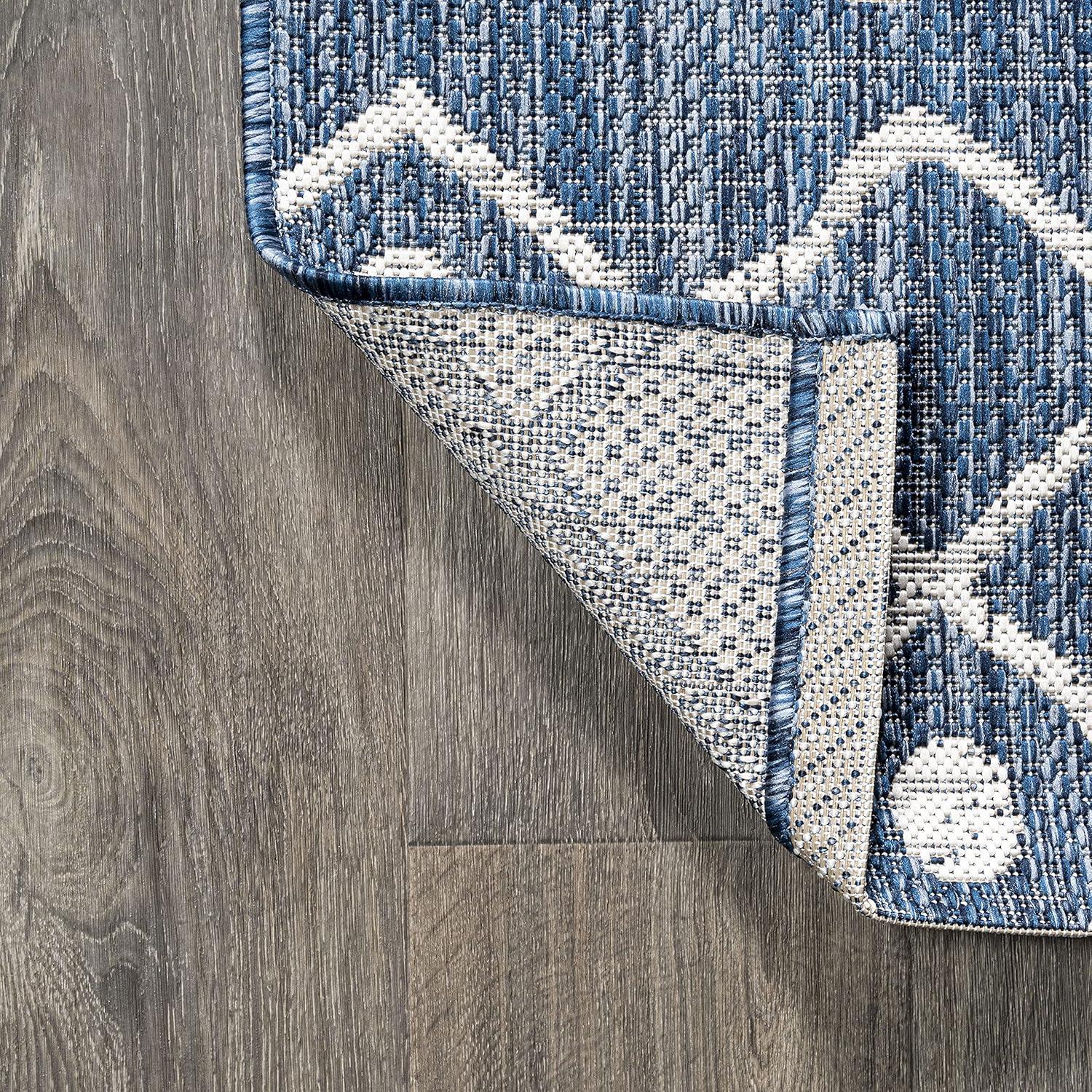 image:imageJONATHAN Y Tribal Bohemian Indoor Outdoor Area Rug 3X5 BrownBeige Nokat for Backyard Patio Porch EasyCleaning High Traffic PetFriendly NonShedding SMB131B3BlueIvory