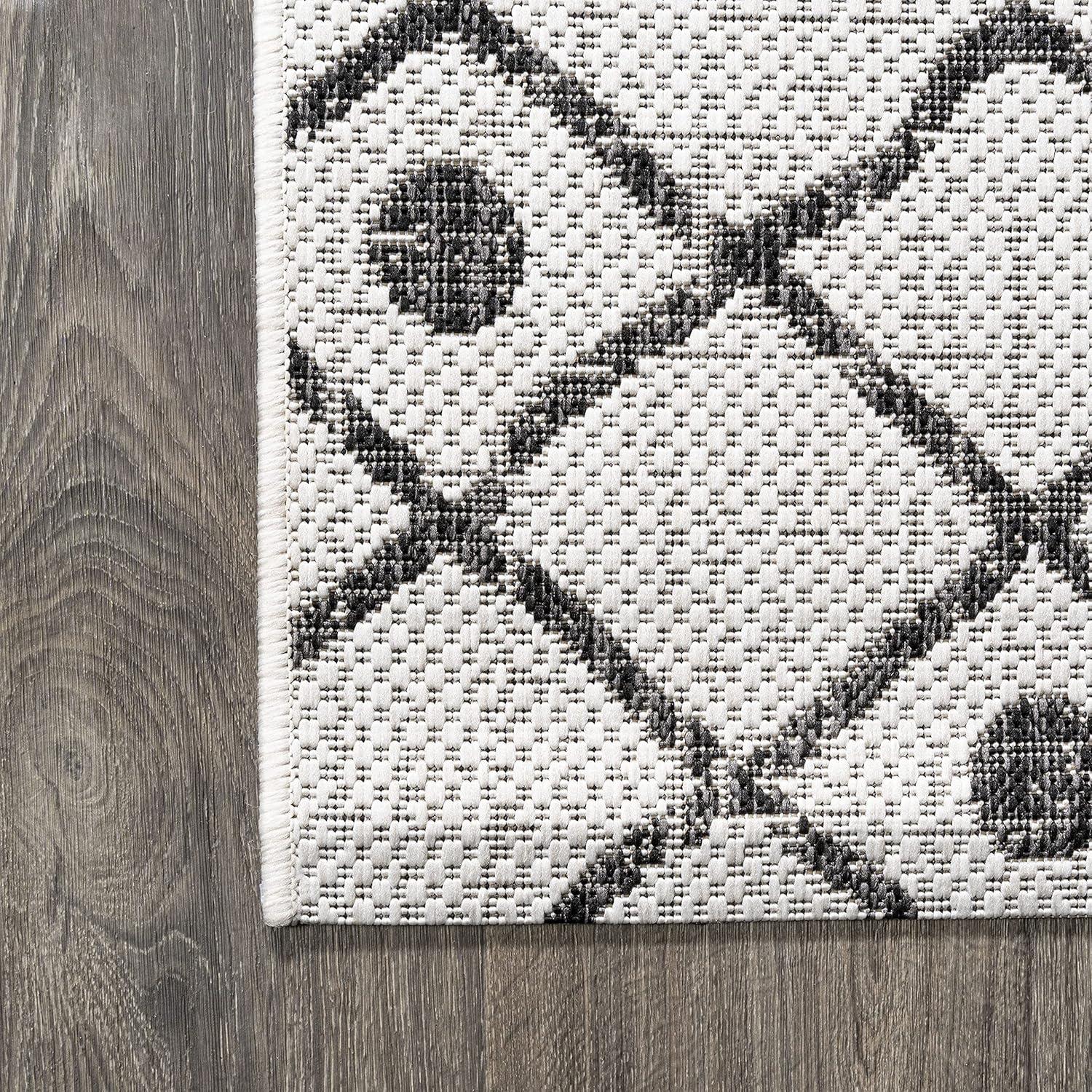 image:imageJONATHAN Y Tribal Bohemian Indoor Outdoor Area Rug 3X5 BrownBeige Nokat for Backyard Patio Porch EasyCleaning High Traffic PetFriendly NonShedding SMB131B3IvoryBlack