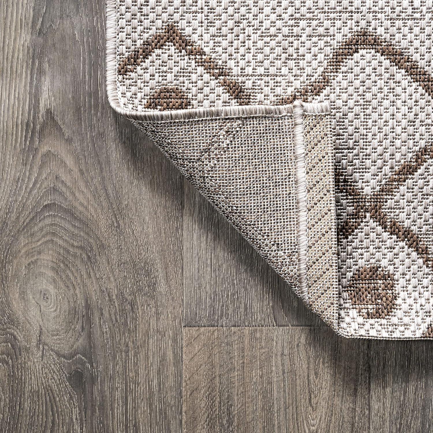 image:imageJONATHAN Y Tribal Bohemian Indoor Outdoor Area Rug 3X5 BrownBeige Nokat for Backyard Patio Porch EasyCleaning High Traffic PetFriendly NonShedding SMB131B3BeigeBrown