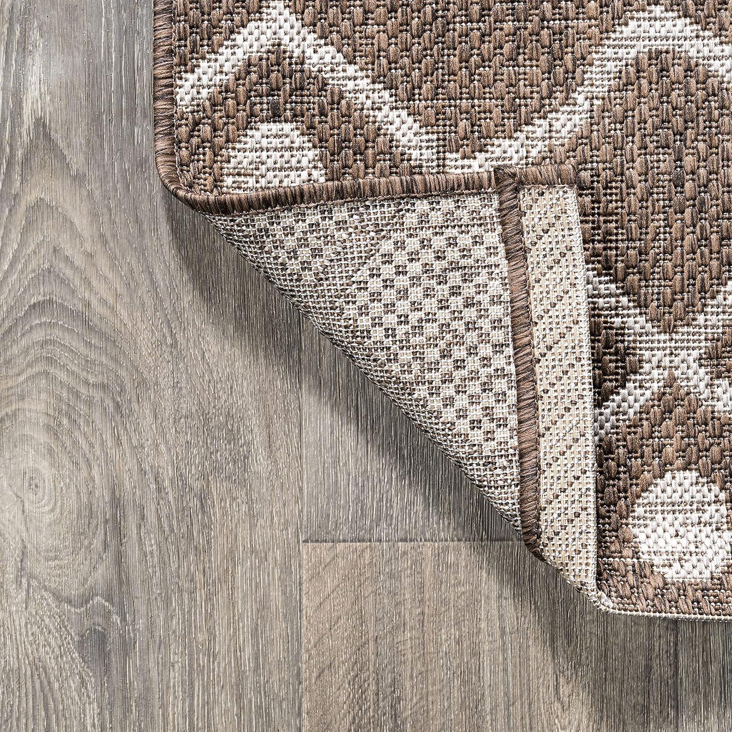 image:imageJONATHAN Y Tribal Bohemian Indoor Outdoor Area Rug 3X5 BrownBeige Nokat for Backyard Patio Porch EasyCleaning High Traffic PetFriendly NonShedding SMB131B3BrownBeige