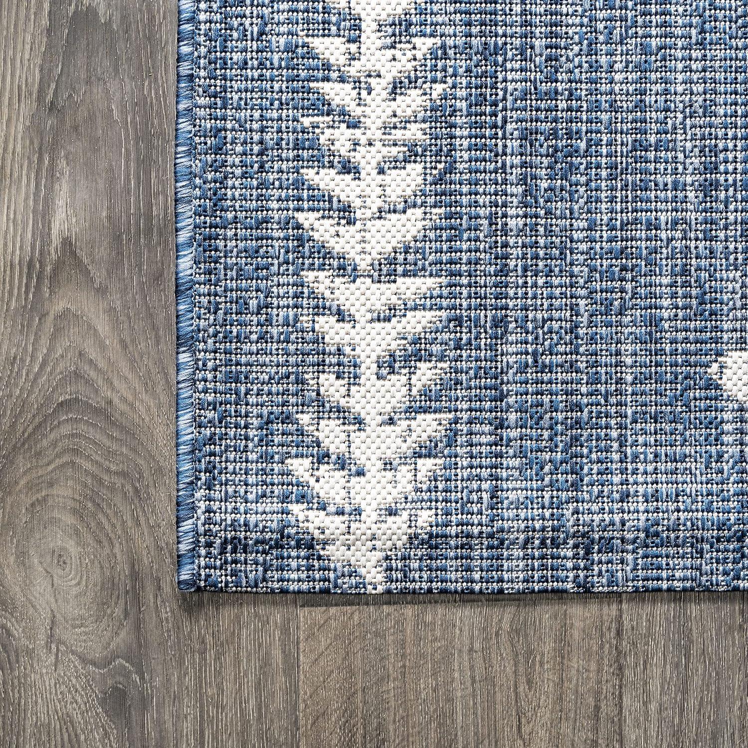 image:imageJONATHAN Y Tribal Diamond Trellis Indoor Outdoor Area Rug 3X5 BlackIvory Derya for Backyard Patio Porch EasyCleaning High Traffic PetFriendly NonShedding SMB129E3BlueIvory
