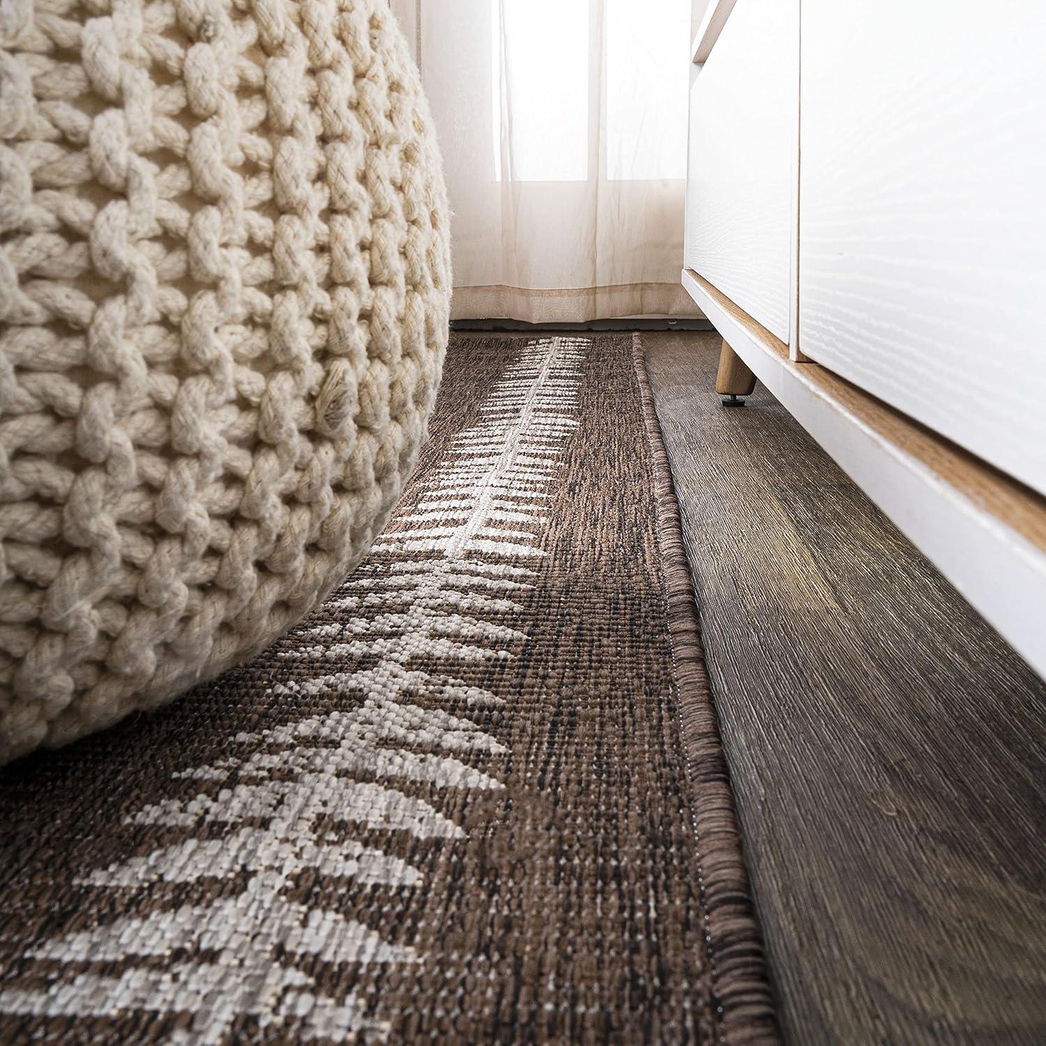 image:imageJONATHAN Y Tribal Diamond Trellis Indoor Outdoor Area Rug 3X5 BlackIvory Derya for Backyard Patio Porch EasyCleaning High Traffic PetFriendly NonShedding SMB129E3BrownBeige