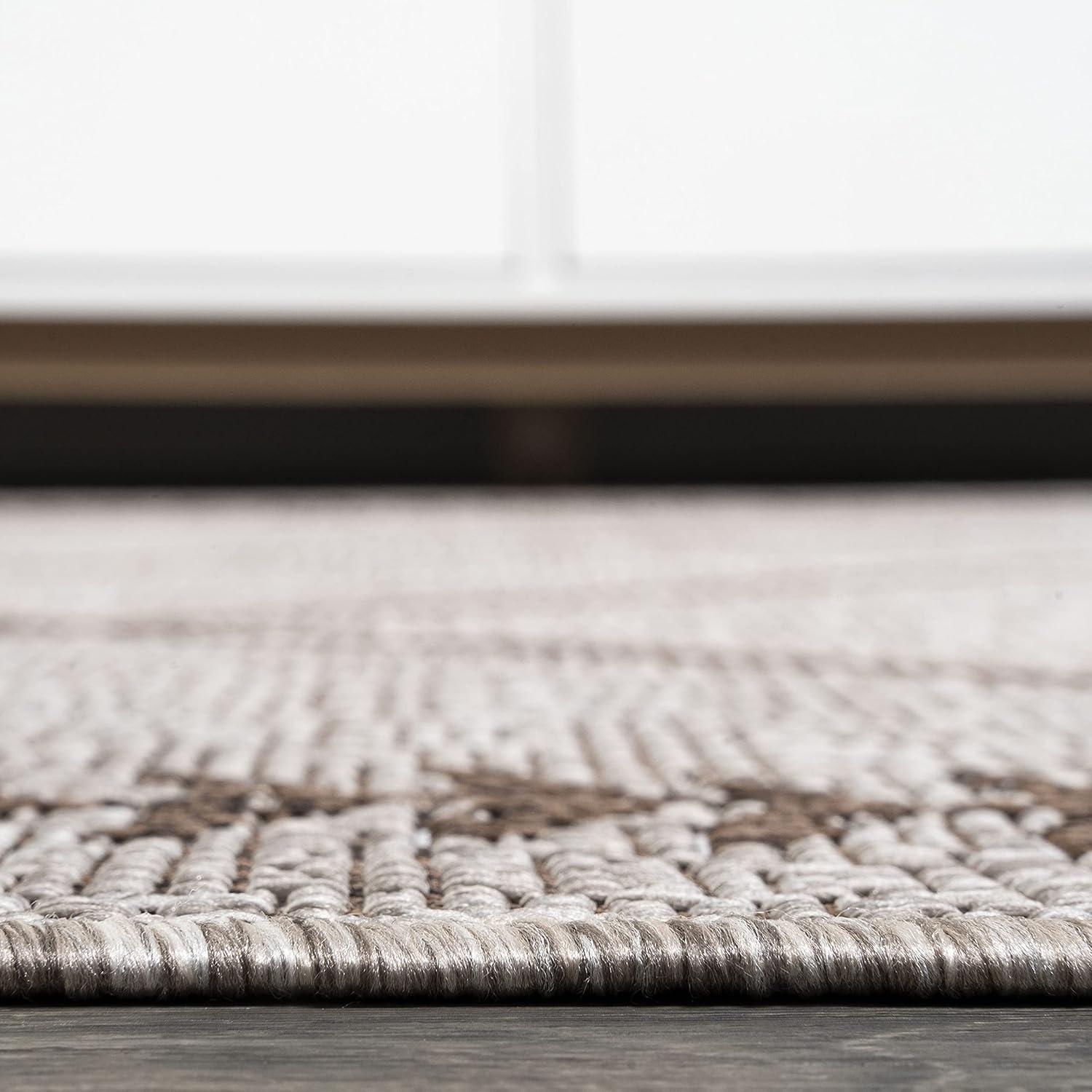 image:imageJONATHAN Y Tribal Diamond Trellis Indoor Outdoor Area Rug 3X5 BlackIvory Derya for Backyard Patio Porch EasyCleaning High Traffic PetFriendly NonShedding SMB129E3BeigeBrown