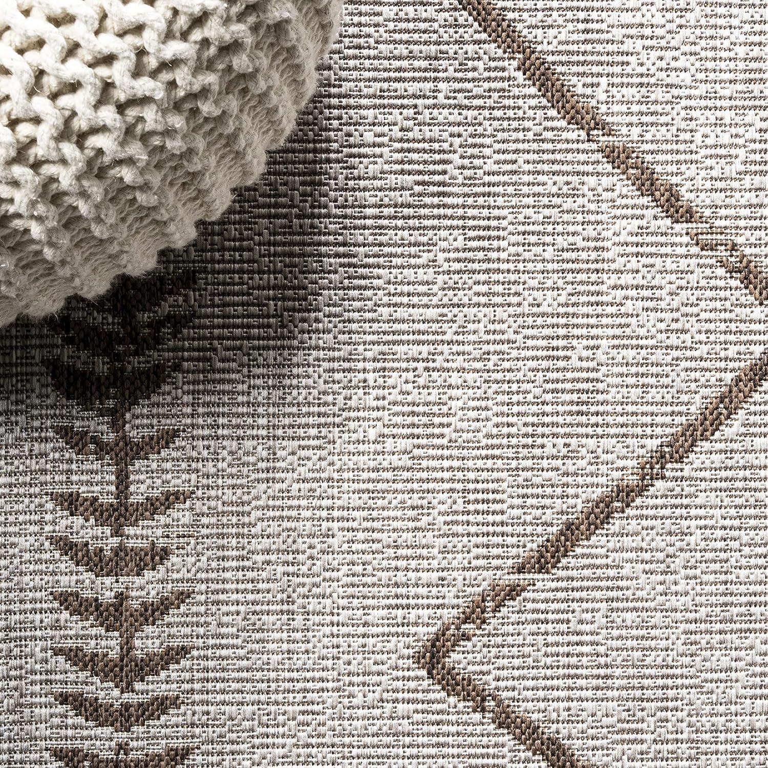 image:imageJONATHAN Y Tribal Diamond Trellis Indoor Outdoor Area Rug 3X5 BlackIvory Derya for Backyard Patio Porch EasyCleaning High Traffic PetFriendly NonShedding SMB129E3BeigeBrown