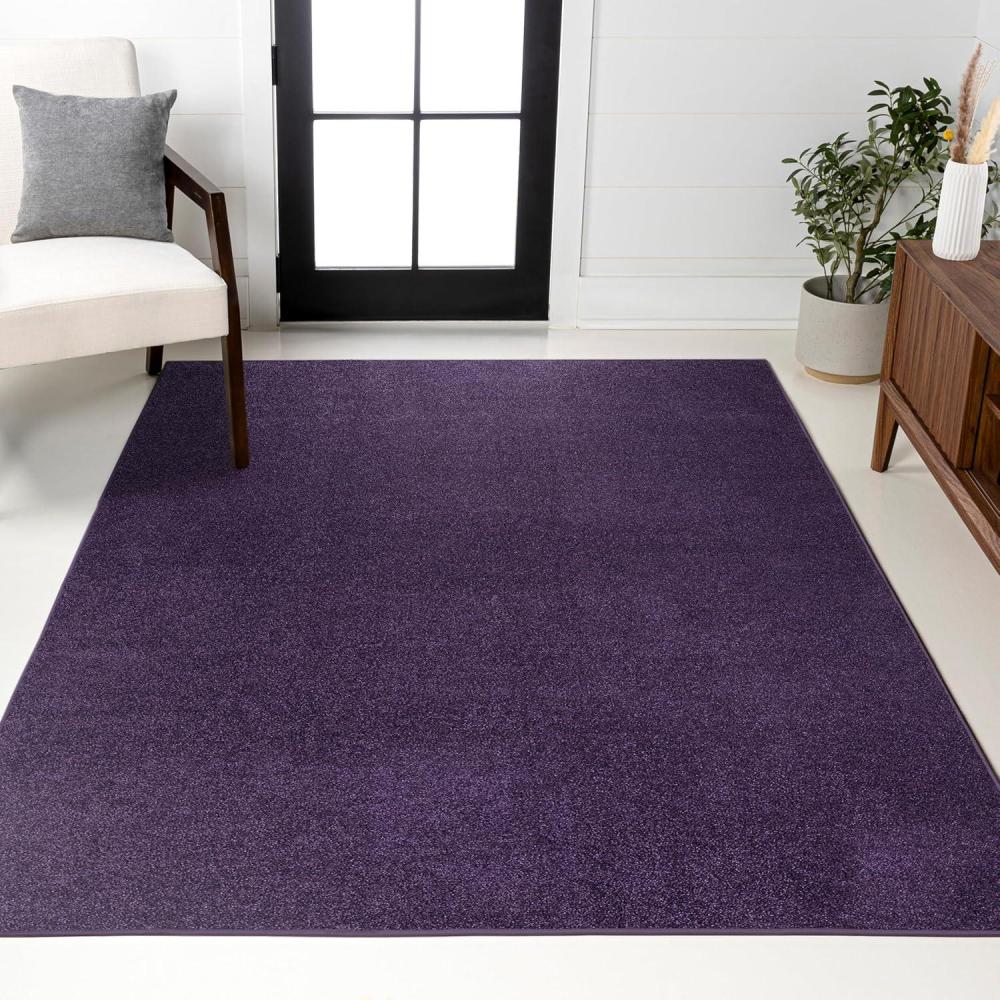 image:imageJONATHAN Y Haze Solid LowPile Purple Indoor Area Rug 8x10 CoastalBohemianMinimalistClassic EasyCleaning for Living RoomBedroomKitchenPet FriendlyNonShedding SEU100N8