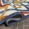 JONATHAN Y Abstract Bold Mandala Indoor Outdoor Area Rug 3X5 Red/Blue/Yellow, Flora High-Low for Backyard, Patio, Porch, Easy-Cleaning, High Traffic, Pet-Friendly, Non-Shedding (AMC112A-3)(2’3″ x 8′ (Runner))