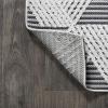 JONATHAN Y Art Deco Geometric Indoor Outdoor Runner Rug 2X8 Beige, Jazz High-Low Pile for Backyard, Patio, Porch, Easy-Cleaning, High Traffic, Pet-Friendly, Non-Shedding (SBH106B-28)(Black/Ivory)