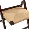 JONATHAN Y Coastal Modern Woven Seagrass Wood Folding Chair, Brown, Foldable Accent Dining Side Chair, Comfortable Space Saving Seat for Living Room Bedroom, Set of 2 (FLD1002B-SET2)(Brown)