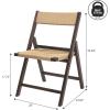 JONATHAN Y Coastal Modern Woven Seagrass Wood Folding Chair, Brown, Foldable Accent Dining Side Chair, Comfortable Space Saving Seat for Living Room Bedroom, Set of 2 (FLD1002B-SET2)(Brown)