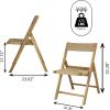 JONATHAN Y Coastal Modern Woven Seagrass Wood Folding Chair, Brown, Foldable Accent Dining Side Chair, Comfortable Space Saving Seat for Living Room Bedroom, Set of 2 (FLD1002B-SET2)(Natural)