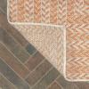 JONATHAN Y Concentric Squares Indoor Outdoor Area Rug 3X5 Black/Light Gray, Chevron Modern for Backyard, Patio, Porch, Easy-Cleaning, High Traffic, Pet-Friendly, Non-Shedding (SMB206B-3)(Orange/Cream)