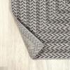 JONATHAN Y Concentric Squares Indoor Outdoor Area Rug 3X5 Black/Light Gray, Chevron Modern for Backyard, Patio, Porch, Easy-Cleaning, High Traffic, Pet-Friendly, Non-Shedding (SMB206B-3)(Black/Light Gray)