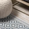 JONATHAN Y Diamond Trellis Indoor Outdoor Area Rug 3X5 Teal/Gray, Marvao for Backyard, Patio, Porch, Easy-Cleaning, High Traffic, Pet-Friendly, Non-Shedding (SMB111A-3)(2’2″ x 10′ (Runner))