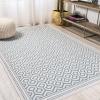 JONATHAN Y Diamond Trellis Indoor Outdoor Area Rug 3X5 Teal/Gray, Marvao for Backyard, Patio, Porch, Easy-Cleaning, High Traffic, Pet-Friendly, Non-Shedding (SMB111A-3)(3’11” x 6′ (Rectangular))