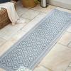JONATHAN Y Diamond Trellis Indoor Outdoor Area Rug 3X5 Teal/Gray, Marvao for Backyard, Patio, Porch, Easy-Cleaning, High Traffic, Pet-Friendly, Non-Shedding (SMB111A-3)(2’2″ x 8′ (Runner))
