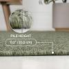 JONATHAN Y Easy Jute Rustic Indoor Outdoor Runner Rug Natural 2X8, Solana Easy Solid Color for Backyard, Patio, Porch, Easy-Cleaning, High Traffic, Pet-Friendly, Hose Washable, Non-Shedding FXV100A-28(Green)