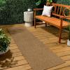 JONATHAN Y Easy Jute Rustic Indoor Outdoor Runner Rug Natural 2X8, Solana Easy Solid Color for Backyard, Patio, Porch, Easy-Cleaning, High Traffic, Pet-Friendly, Hose Washable, Non-Shedding FXV100A-28(Natural)