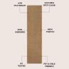 JONATHAN Y Easy Jute Rustic Indoor Outdoor Runner Rug Natural 2X8, Solana Easy Solid Color for Backyard, Patio, Porch, Easy-Cleaning, High Traffic, Pet-Friendly, Hose Washable, Non-Shedding FXV100A-28(Natural)