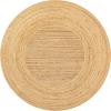 JONATHAN Y Harmony Boho Jute Circle Natural 5′ Round Indoor Area Rug, Cottage, French Country, Easy-Cleaning for Living Room, Bedroom, Kitchen, Pet Friendly, Non-Shedding (RNF110A-5R)(6’1″ (Round))