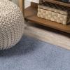 JONATHAN Y Haze Solid Low-Pile Classic Blue Runner Rug 2×8, Coastal,Bohemian,Minimalist,Classic, Easy-Cleaning for Living Room,Bedroom,Kitchen,Pet Friendly,Non-Shedding (SEU100F-28)