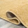 JONATHAN Y Haze Solid Low-Pile Mustard Runner Rug 2×8, Coastal,Bohemian,Minimalist,Classic, Easy-Cleaning for Living Room,Bedroom,Kitchen,Pet Friendly,Non-Shedding (SEU100B-28)