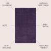 JONATHAN Y Haze Solid Low-Pile Purple Indoor Area Rug 8×10, Coastal,Bohemian,Minimalist,Classic, Easy-Cleaning for Living Room,Bedroom,Kitchen,Pet Friendly,Non-Shedding (SEU100N-8)