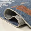 JONATHAN Y Machine-Washable Cream/Multi Runner Rug, 2×8, Kingdarr T-Rex Modern, Casual, Kids & Novelty for Living Room, Dining Room, Bedroom, Kitchen Easy-Cleaning, Non-Shedding (KDW103A-28)(Navy/Multi)