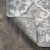 JONATHAN Y Medallion High-Low Indoor Outdoor Area Rug 3X5 Light Gray/Ivory, Lucena Modern for Backyard, Patio, Porch, Easy-Cleaning, High Traffic, Pet-Friendly, Non-Shedding (AMC104A-3)(4′ x 6′ (Rectangular))