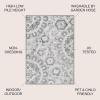 JONATHAN Y Medallion High-Low Indoor Outdoor Area Rug 3X5 Light Gray/Ivory, Lucena Modern for Backyard, Patio, Porch, Easy-Cleaning, High Traffic, Pet-Friendly, Non-Shedding (AMC104A-3)(7’9″ x 10′ (Rectangular))