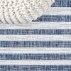 JONATHAN Y Offset Stripe Indoor Outdoor Area Rug 3X5 Black/Ivory, Sukie Modern for Backyard, Patio, Porch, Easy-Cleaning, High Traffic, Pet-Friendly, Non-Shedding (SMB133F-3)(Blue/Ivory)