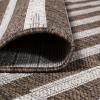 JONATHAN Y Offset Stripe Indoor Outdoor Area Rug 3X5 Black/Ivory, Sukie Modern for Backyard, Patio, Porch, Easy-Cleaning, High Traffic, Pet-Friendly, Non-Shedding (SMB133F-3)(Brown/Beige)