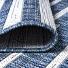 JONATHAN Y Offset Stripe Indoor Outdoor Area Rug 3X5 Black/Ivory, Sukie Modern for Backyard, Patio, Porch, Easy-Cleaning, High Traffic, Pet-Friendly, Non-Shedding (SMB133F-3)(Blue/Ivory)