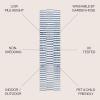 JONATHAN Y Offset Stripe Indoor Outdoor Area Rug 3X5 Black/Ivory, Sukie Modern for Backyard, Patio, Porch, Easy-Cleaning, High Traffic, Pet-Friendly, Non-Shedding (SMB133F-3)(Ivory/Blue)