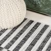 JONATHAN Y Offset Stripe Indoor Outdoor Area Rug 3X5 Black/Ivory, Sukie Modern for Backyard, Patio, Porch, Easy-Cleaning, High Traffic, Pet-Friendly, Non-Shedding (SMB133F-3)(Ivory/Black)