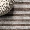 JONATHAN Y Offset Stripe Indoor Outdoor Area Rug 3X5 Black/Ivory, Sukie Modern for Backyard, Patio, Porch, Easy-Cleaning, High Traffic, Pet-Friendly, Non-Shedding (SMB133F-3)(Brown/Beige)