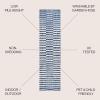 JONATHAN Y Offset Stripe Indoor Outdoor Area Rug 3X5 Black/Ivory, Sukie Modern for Backyard, Patio, Porch, Easy-Cleaning, High Traffic, Pet-Friendly, Non-Shedding (SMB133F-3)(Blue/Ivory)