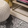 JONATHAN Y Ornate Medallions Indoor Outdoor Area Rug 3X5 Navy/Beige, Tuscany for Backyard, Patio, Porch, Easy-Cleaning, High Traffic, Pet-Friendly, Non-Shedding (SMB121A-3)(Black/Ivory)