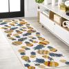 JONATHAN Y Pineapple High-Low Indoor Outdoor Area Rug 3X5 Orange/Navy, Ananas Bold for Backyard, Patio, Porch, Easy-Cleaning, High Traffic, Pet-Friendly, Non-Shedding (AMC117A-3)(2’3″ x 8′ (Runner))