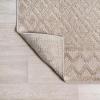JONATHAN Y Trellis Geometric Indoor Outdoor Area Rug 3X5 Cream/Black, Ormond High-Low Modern for Backyard, Patio, Porch, Easy-Cleaning, High Traffic, Pet-Friendly, Non-Shedding (SBH109B-3)(Beige/Gray)