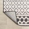 JONATHAN Y Trellis Geometric Indoor Outdoor Area Rug 3X5 Cream/Black, Ormond High-Low Modern for Backyard, Patio, Porch, Easy-Cleaning, High Traffic, Pet-Friendly, Non-Shedding (SBH109B-3)(Cream/Black)