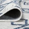 JONATHAN Y Tribal Bohemian Indoor Outdoor Area Rug 3X5 Black/Ivory, Kafel for Backyard, Patio, Porch, Easy-Cleaning, High Traffic, Pet-Friendly, Non-Shedding (SMB130F-3)(Ivory/Blue)