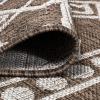 JONATHAN Y Tribal Bohemian Indoor Outdoor Area Rug 3X5 Black/Ivory, Kafel for Backyard, Patio, Porch, Easy-Cleaning, High Traffic, Pet-Friendly, Non-Shedding (SMB130F-3)(Brown/Beige)