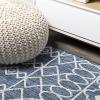 JONATHAN Y Tribal Bohemian Indoor Outdoor Area Rug 3X5 Black/Ivory, Kafel for Backyard, Patio, Porch, Easy-Cleaning, High Traffic, Pet-Friendly, Non-Shedding (SMB130F-3)(Blue/Ivory)