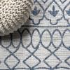 JONATHAN Y Tribal Bohemian Indoor Outdoor Area Rug 3X5 Black/Ivory, Kafel for Backyard, Patio, Porch, Easy-Cleaning, High Traffic, Pet-Friendly, Non-Shedding (SMB130F-3)(Ivory/Blue)