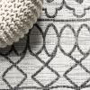 JONATHAN Y Tribal Bohemian Indoor Outdoor Area Rug 3X5 Black/Ivory, Kafel for Backyard, Patio, Porch, Easy-Cleaning, High Traffic, Pet-Friendly, Non-Shedding (SMB130F-3)(Ivory/Black)