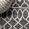 JONATHAN Y Tribal Bohemian Indoor Outdoor Area Rug 3X5 Black/Ivory, Kafel for Backyard, Patio, Porch, Easy-Cleaning, High Traffic, Pet-Friendly, Non-Shedding (SMB130F-3)(Black/Ivory)